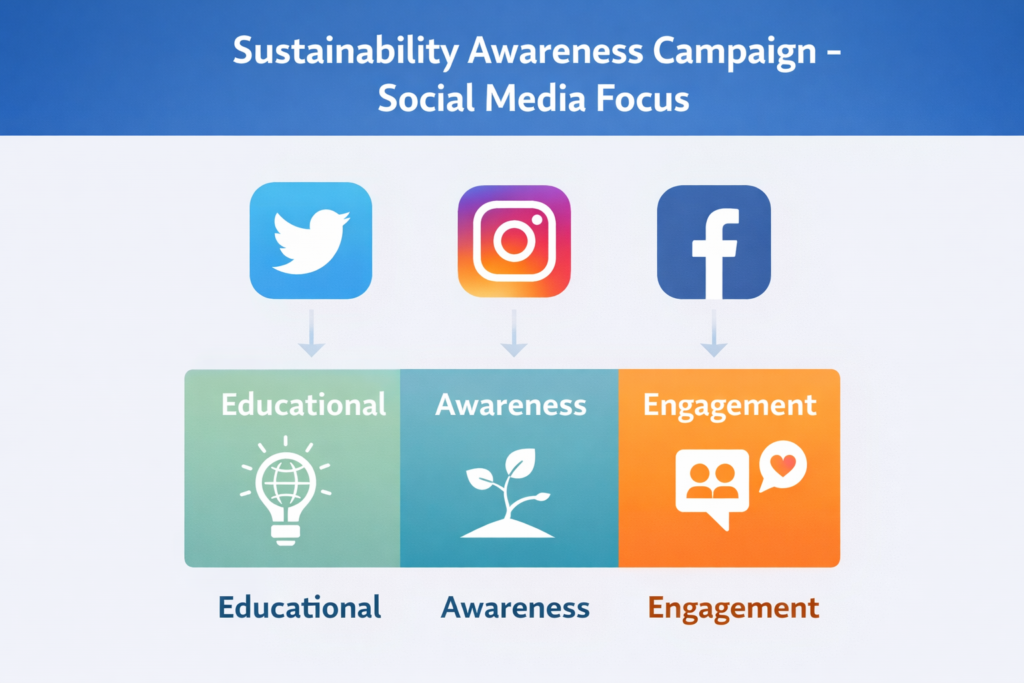 Sustainability awareness campaign social media